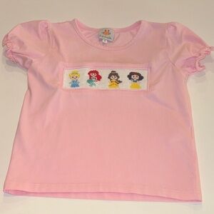 Charming Pink Kids Tee with Princess Embroidery